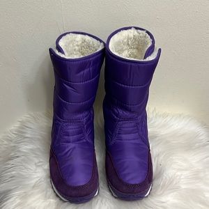 COPY - Enplei Womens Purple Quilted Winter Booties Faux Fur Lined Pull On Boots…